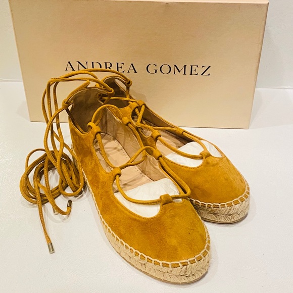 New Andrea Gomez Suede Espadrille Moccasin Sz 6 - Picture 3 of 9